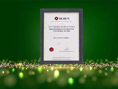 2024 Grohe HURUN INDIA Breakthrough Growth Champion Award - Signature Global